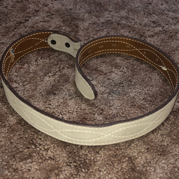 Tony Lama Cream Leather Belt - Picture 3 of 4